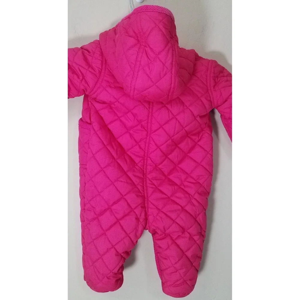 Ralph Lauren Bunting Quilted Insulated Hooded One-piece‎ Snowsuit sz 3M Flaw